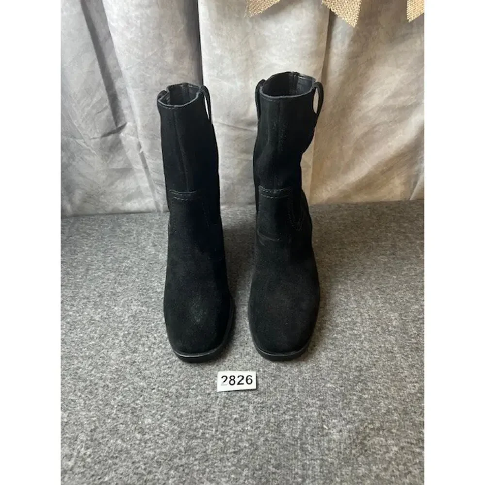 Steve Madden Romney Ankle Boots Women's Black Suede Bootie Size 7